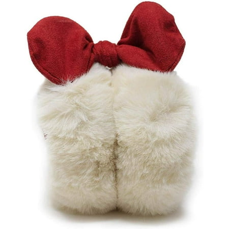 Laundry Women/’s Faux Fur Microsuede Warm Earmuffs with Bows Furry Ear Warmers